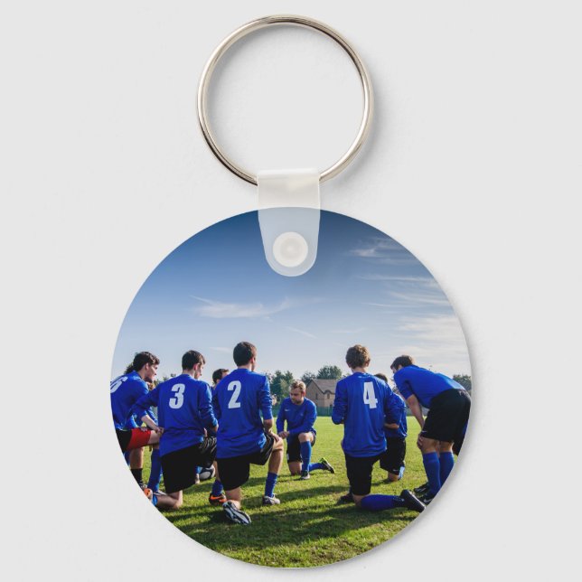 Custom Personalised Sport Team Photo  Key Ring (Front)
