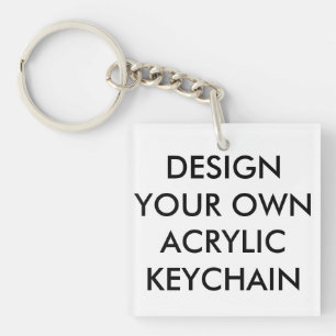 Custom Personalised Square Acrylic Keychain