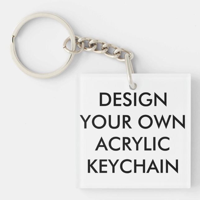 Custom Personalised Square Acrylic Keychain (Front)