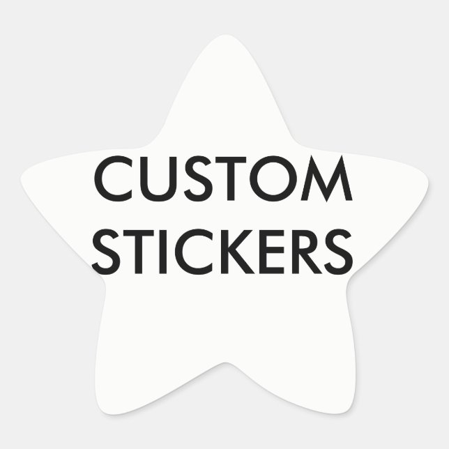 Custom Personalised Star Stickers Blank Template (Front)