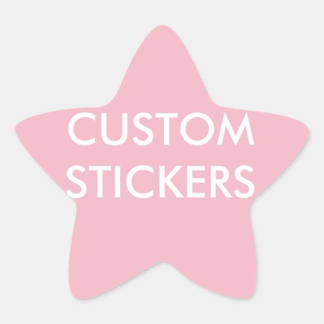 Custom Personalised Star Stickers Blank Template (Front)