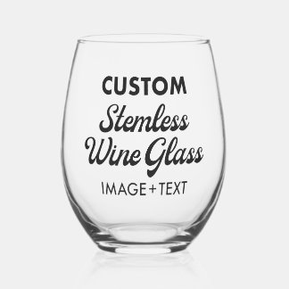 Custom Personalised Stemless Wine Glass 16oz