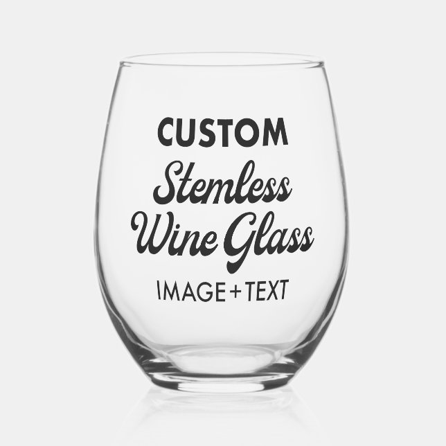 Custom Personalised Stemless Wine Glass 16oz (Front)