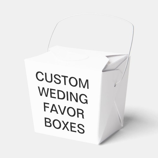 Custom Personalised Take Out Wedding Favour Boxes (Front Side)
