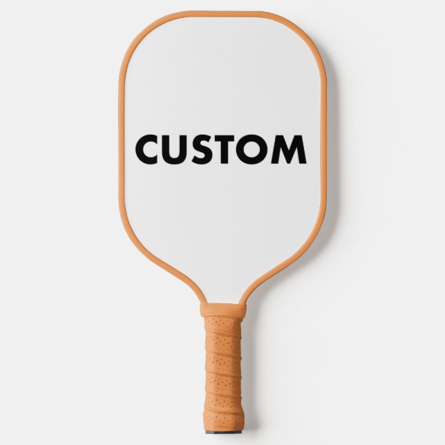 Custom Personalised TAN BROWN Handle & Trim Pickleball Paddle (Front)