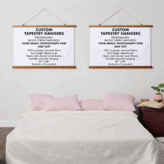 Custom Personalised TAPESTRY HANGERS 36"x26" (x2)