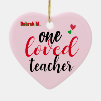 Custom Personalised Teacher Photo Christmas Ceramic Tree Decoration
