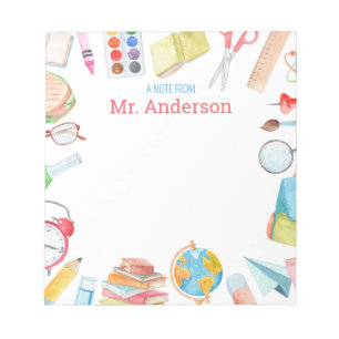 Custom Personalised Teacher's Notepad