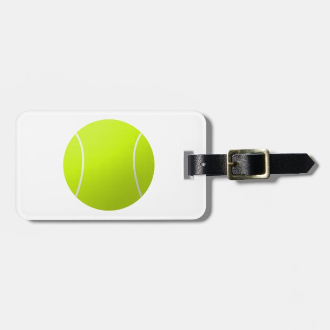 Custom Personalised Tennis Ball Gift Luggage Tag (Front Horizontal)