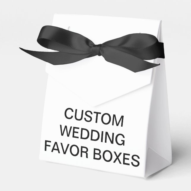 Custom Personalised Tent Wedding Favour Boxes (Front Side)