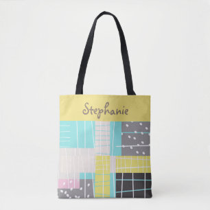 custom personalised tote abstract art design bag