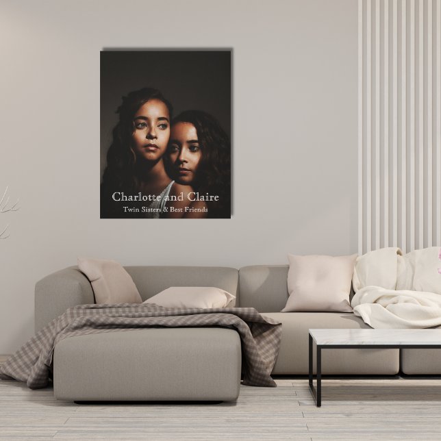 Custom Personalised Twin Sisters Photo  Canvas Print (Creator Uploaded)