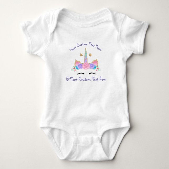 Custom Personalised Unicorn Tutu Birthday Shirt (Front)