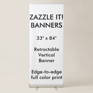 Custom Personalised Vertical Retractable Banner