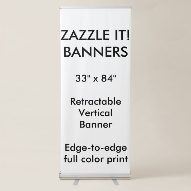 Custom Personalised Vertical Retractable Banner (Front)