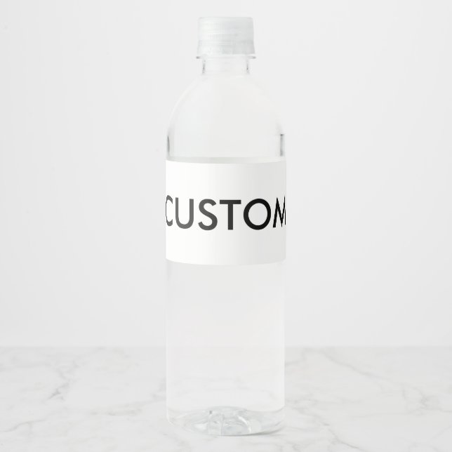 Custom Personalised Water Bottle Label Blank (Front)