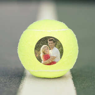 Custom Personalised Wedding Couple Family Photo Tennis Balls