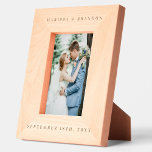 Custom Personalised Wedding Couple Names Photo Etched Frames<br><div class="desc">A modern etched frame that can personalised to your names initials and wedding date. A simple yet modern script design that can be used as wedding gifts,  housewarming gifts,  bridal shower gift or home decor. A minimalistic etched frame design perfect for any occasion.</div>