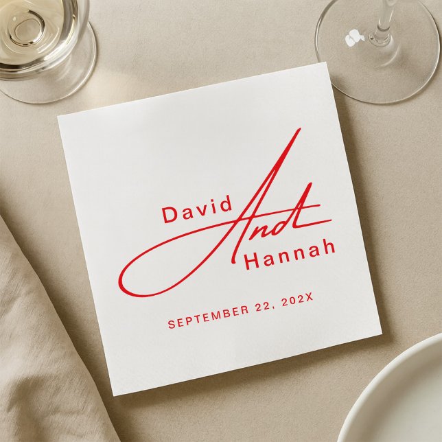 Custom Personalised Wedding Napkins with Name (Creator Uploaded)