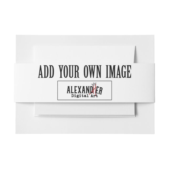 Custom Personalised Wedding or Shower Invitation Belly Band (Front Example)