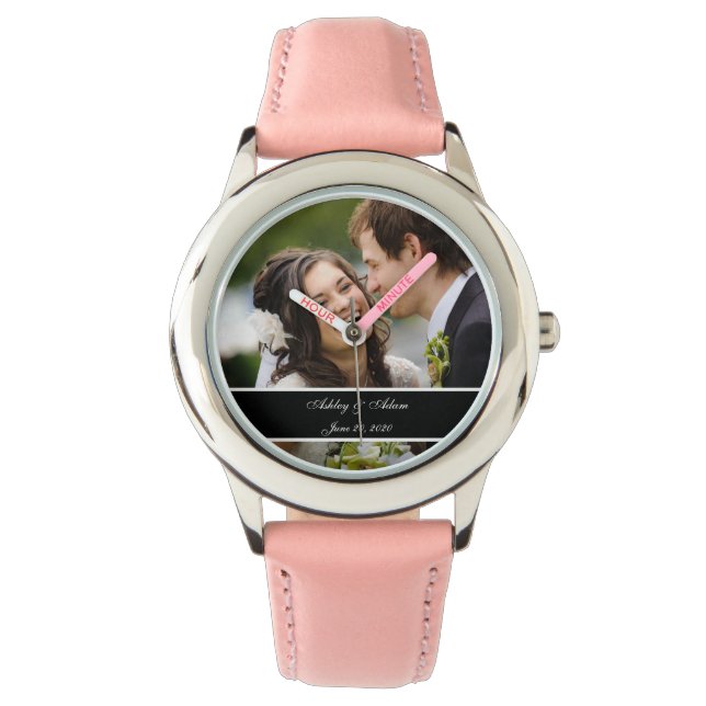 Custom Personalised Wedding Photo Keepsake Watch (Front)