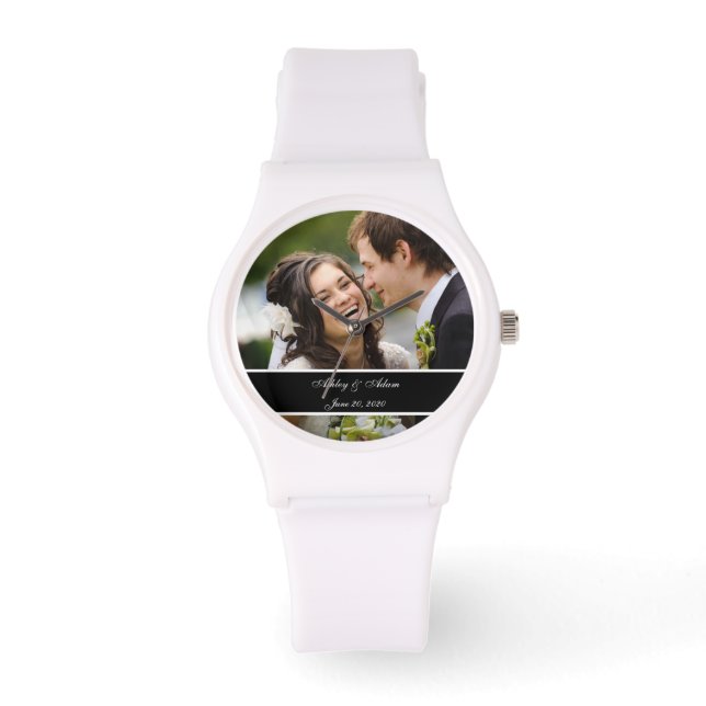 Custom Personalised Wedding Photo Keepsake Watch (Front)