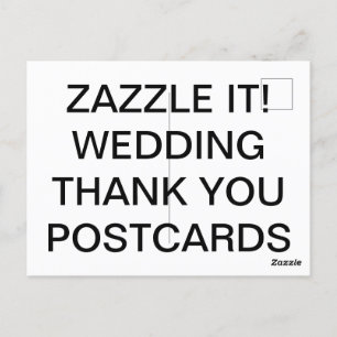 Custom Personalised Wedding Thank You Postcard