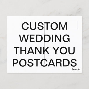 Custom Personalised Wedding Thank You Postcard