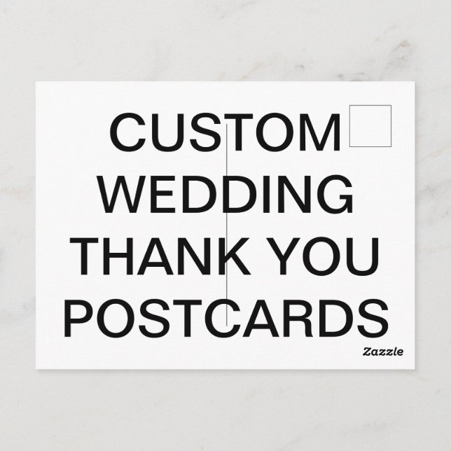 Custom Personalised Wedding Thank You Postcard (Back)