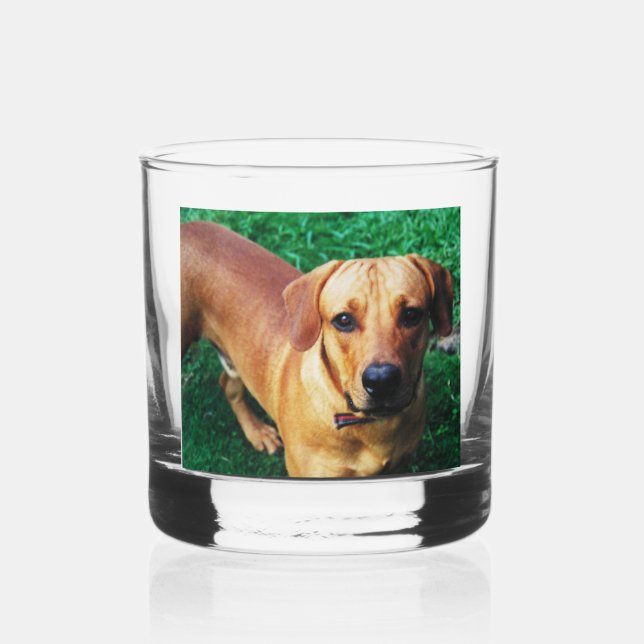 Custom Personalised Whisky Glass With Photo  (Back)