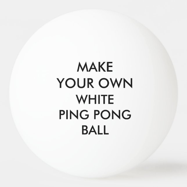 Custom Personalised WHITE Ping Pong Ball (Front)