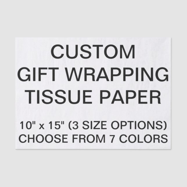 Custom Personalised White Tissue Paper For Gifts (Front)
