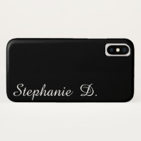 custom personalised with name black iphone case