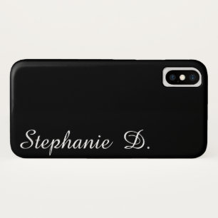 custom personalised with name black iphone case
