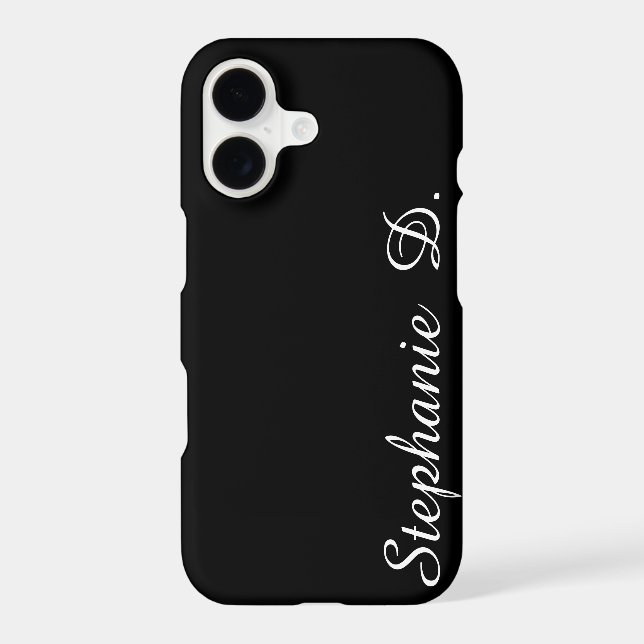 custom personalised with name black iphone case (Back)