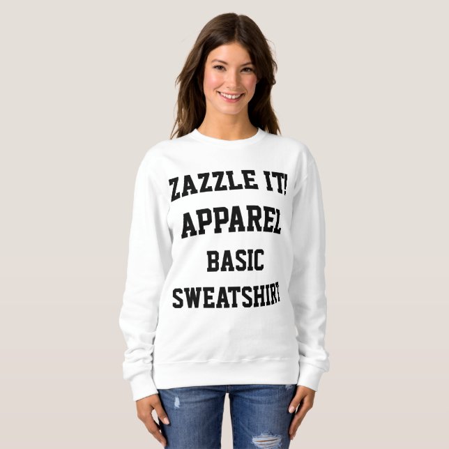 Custom Personalised Womens BASIC SWEATSHIRT (Front Full)