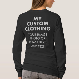 Custom Personalised WOMEN'S BLACK LONG SLEEVE T-Shirt