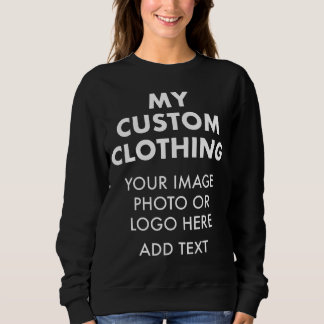 Custom Personalised WOMEN'S BLACK SWEATSHIRT