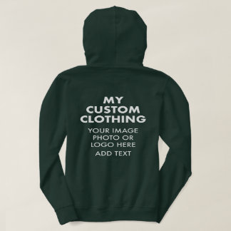 Custom Personalised WOMEN'S FOREST GREEN HOODIE