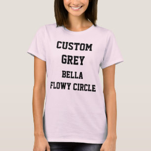 Custom Personalised Women's GREY FLOWY T-SHIRT