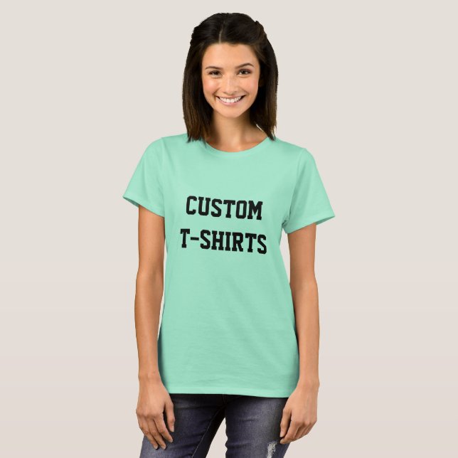 Custom Personalised Women's MINT GREEN T-shirt (Front Full)