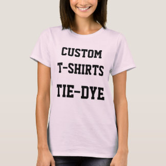 Custom Personalised Women's PINK TIE-DYE T-SHIRT