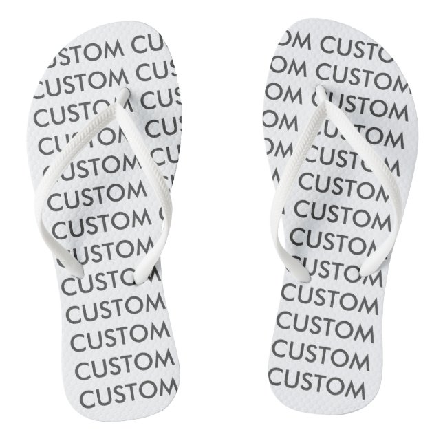 Custom Personalised Women's Thong Flip Flops (Footbed)
