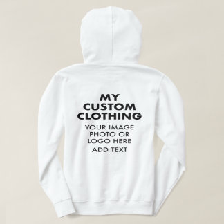 Custom Personalised WOMEN'S WHITE HOODIE