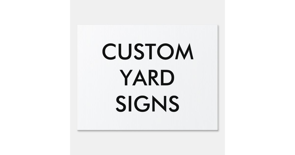 Custom Personalised Yard Sign Blank Template Zazzle.co.uk