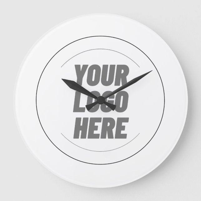 Custom Personalised Your Logo Here Large Clock (Front)