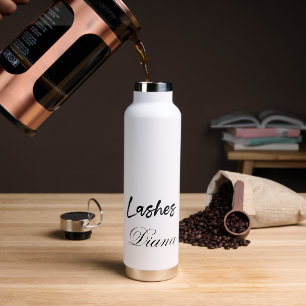 Custom Personalised Your Name Lashes Water Bottle