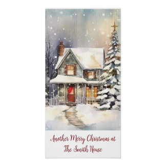 Custom Personalised Your Own Text Image Holiday  Poster