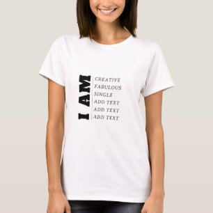 Custom personality qualities simple white T-Shirt