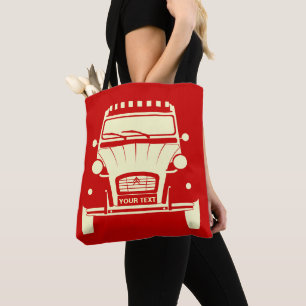 Custom Personalize Citroen Dolly 2CV tote bag